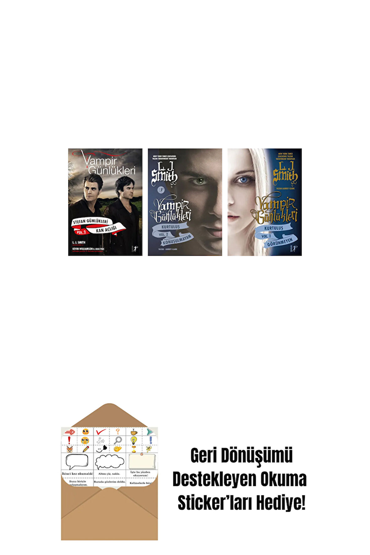 L. J. Smith 3 Kitap Set + Okuma Sticker'ları