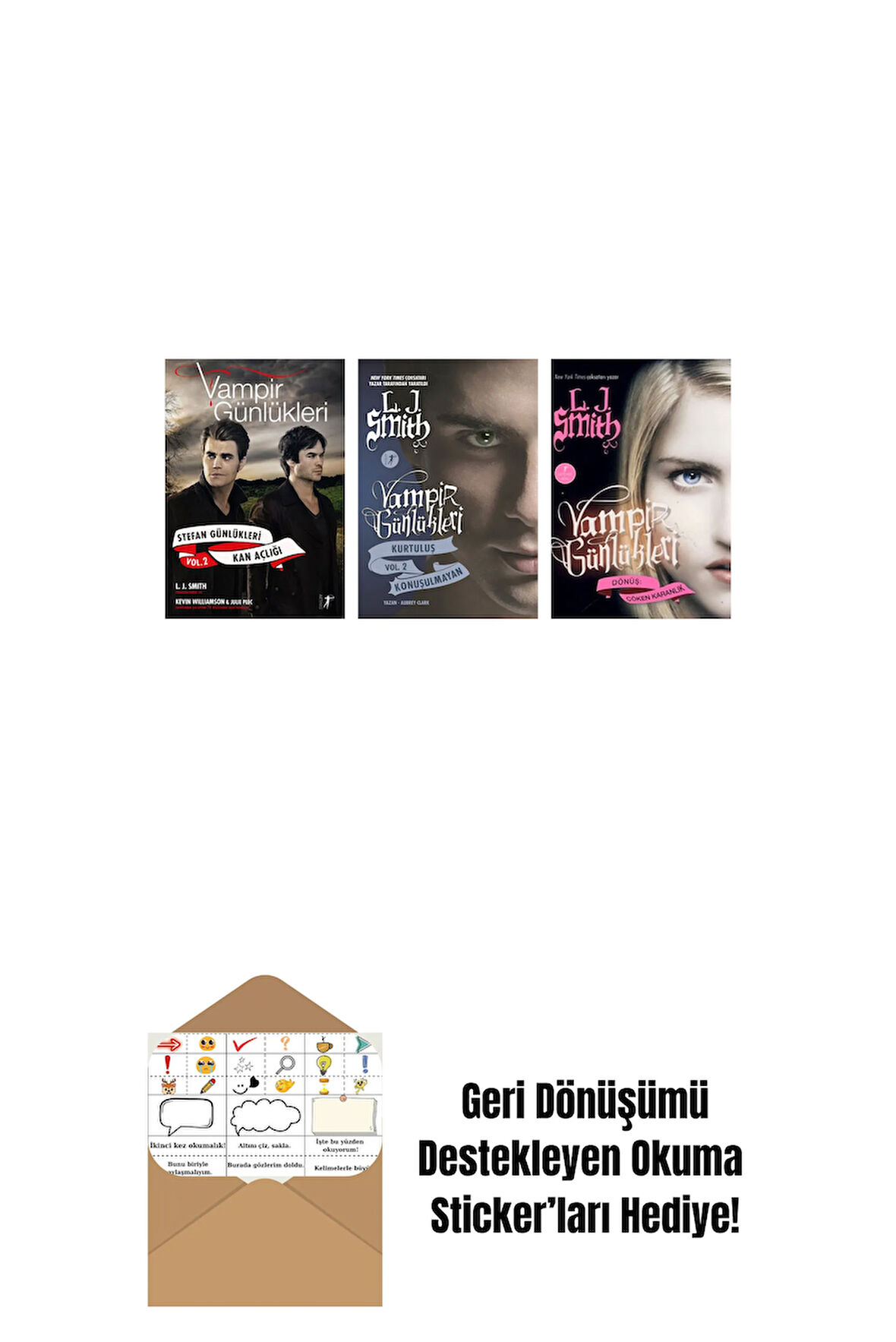 L. J. Smith 3 Kitap Set + Okuma Sticker'ları