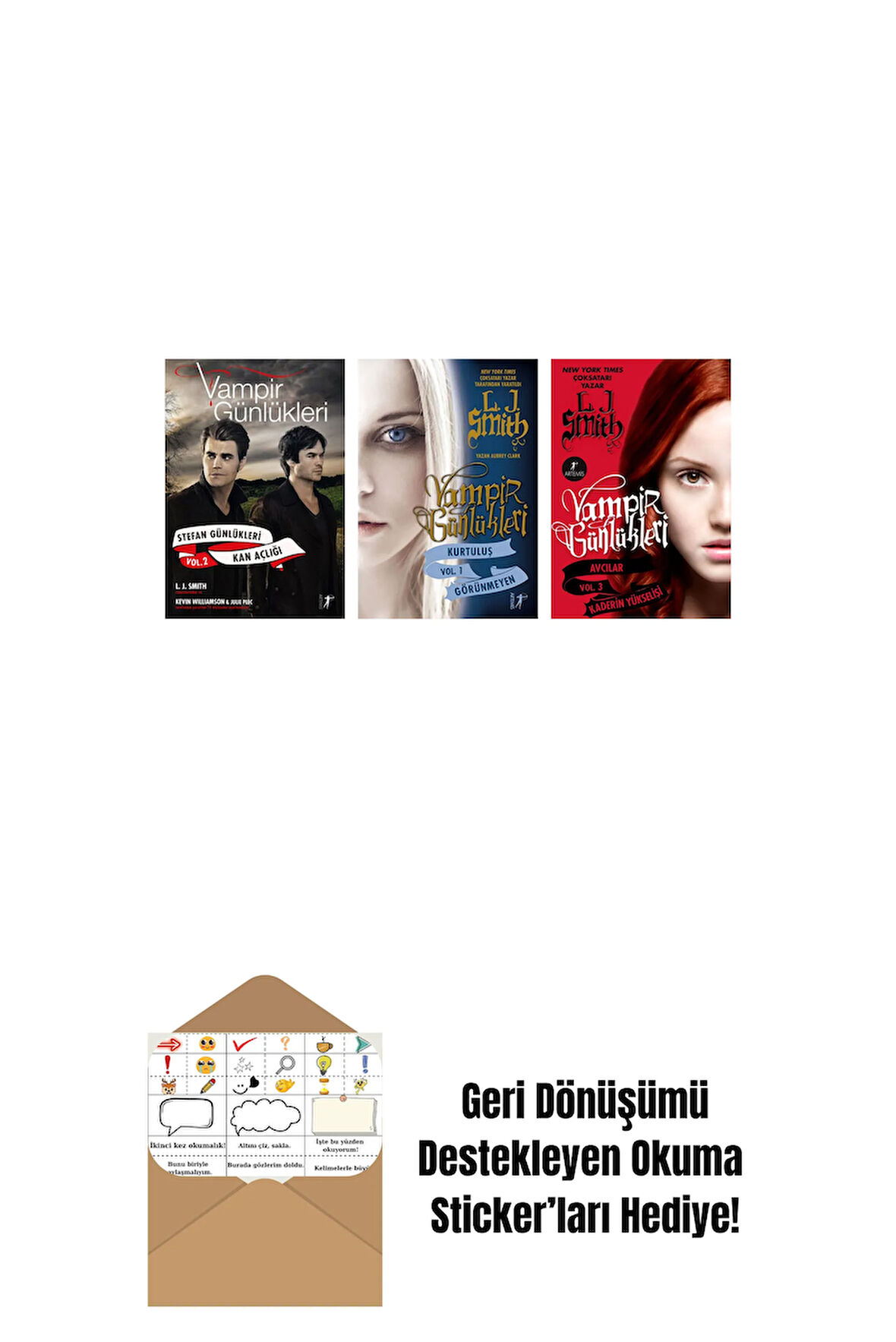L. J. Smith 3 Kitap Set + Okuma Sticker'ları