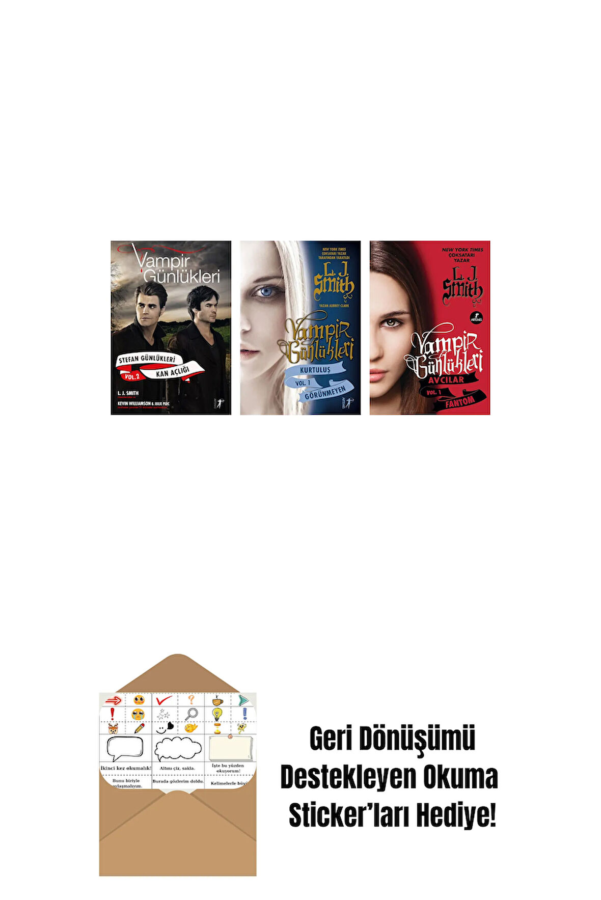L. J. Smith 3 Kitap Set + Okuma Sticker'ları