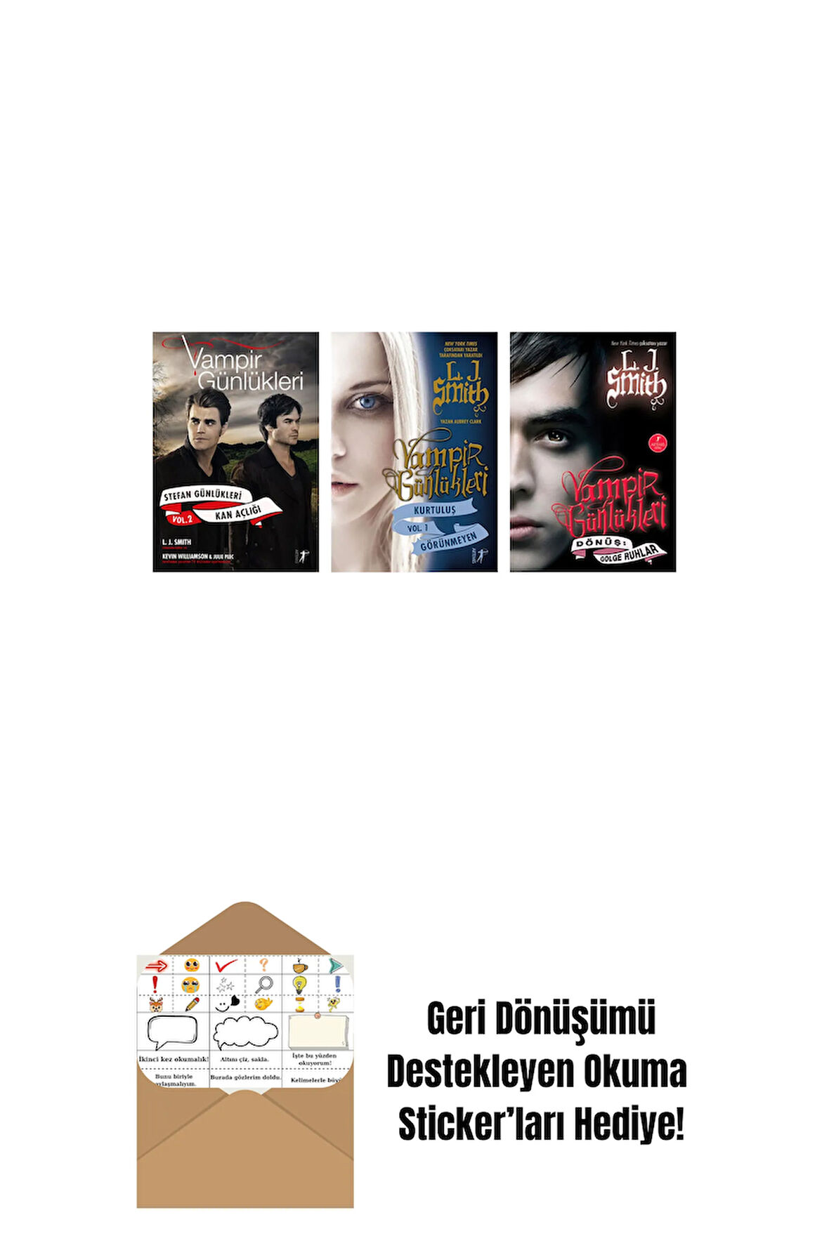 L. J. Smith 3 Kitap Set + Okuma Sticker'ları
