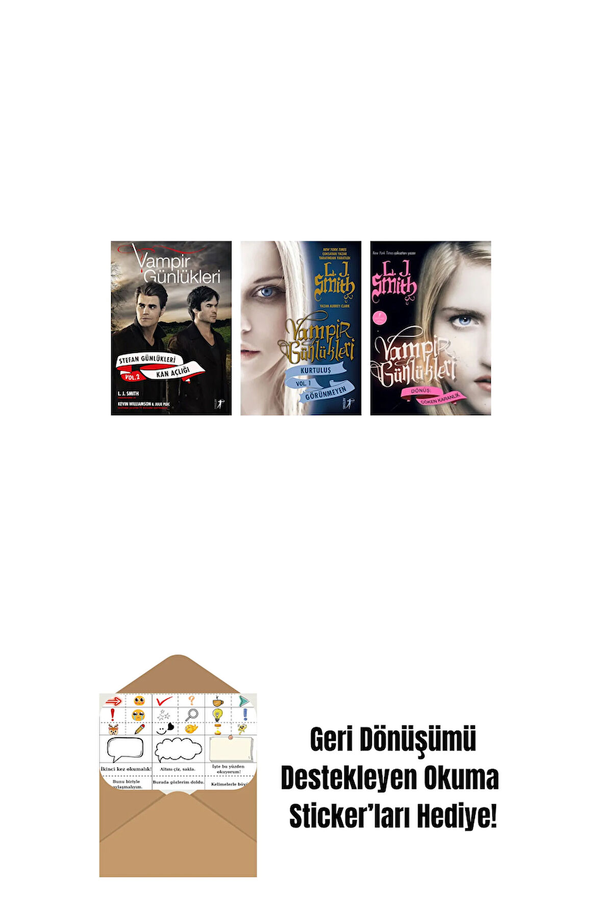 L. J. Smith 3 Kitap Set + Okuma Sticker'ları