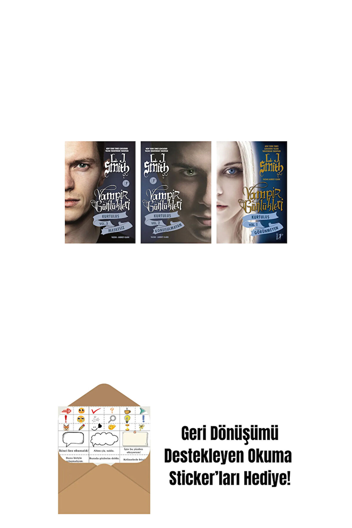 L. J. Smith 3 Kitap Set + Okuma Sticker'ları