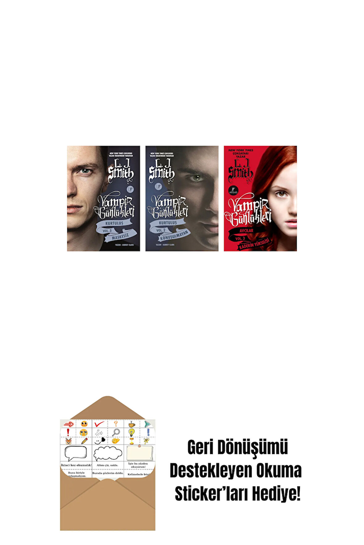 L. J. Smith 3 Kitap Set + Okuma Sticker'ları