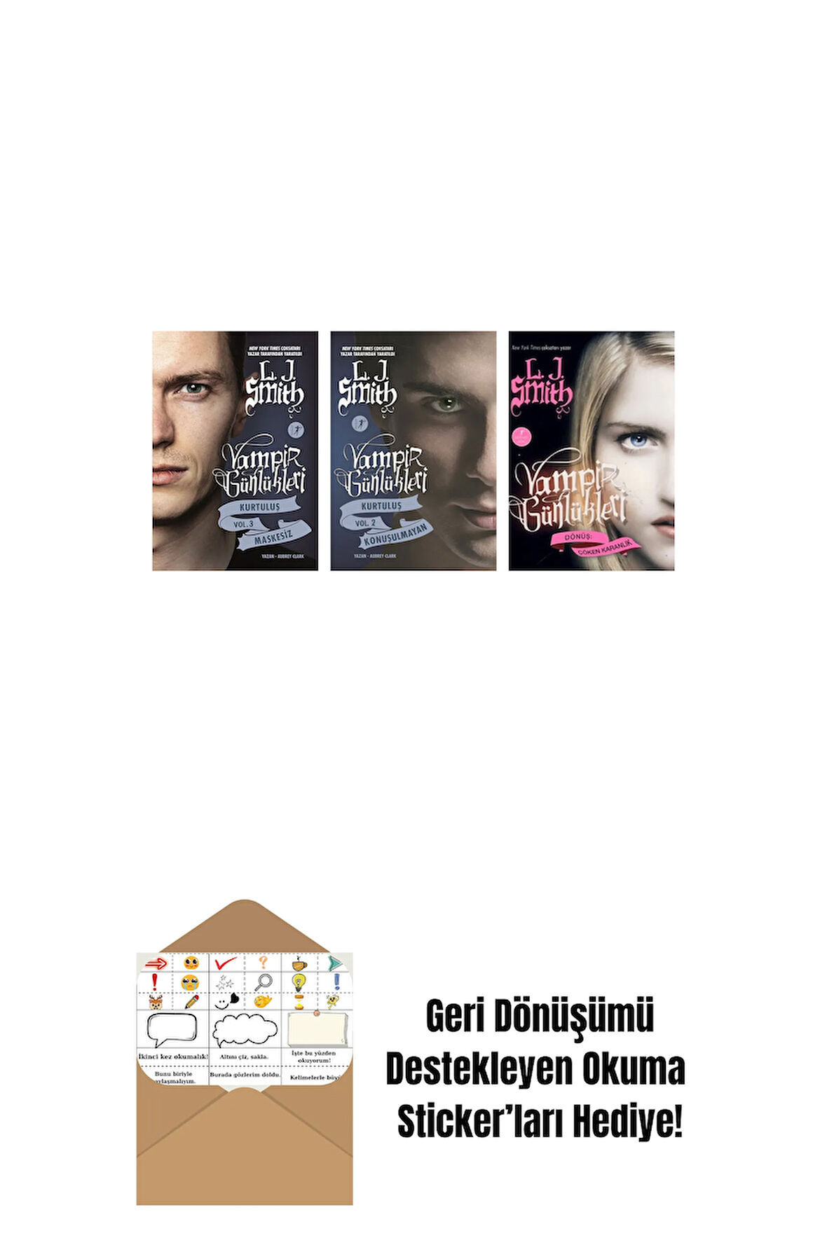 L. J. Smith 3 Kitap Set + Okuma Sticker'ları
