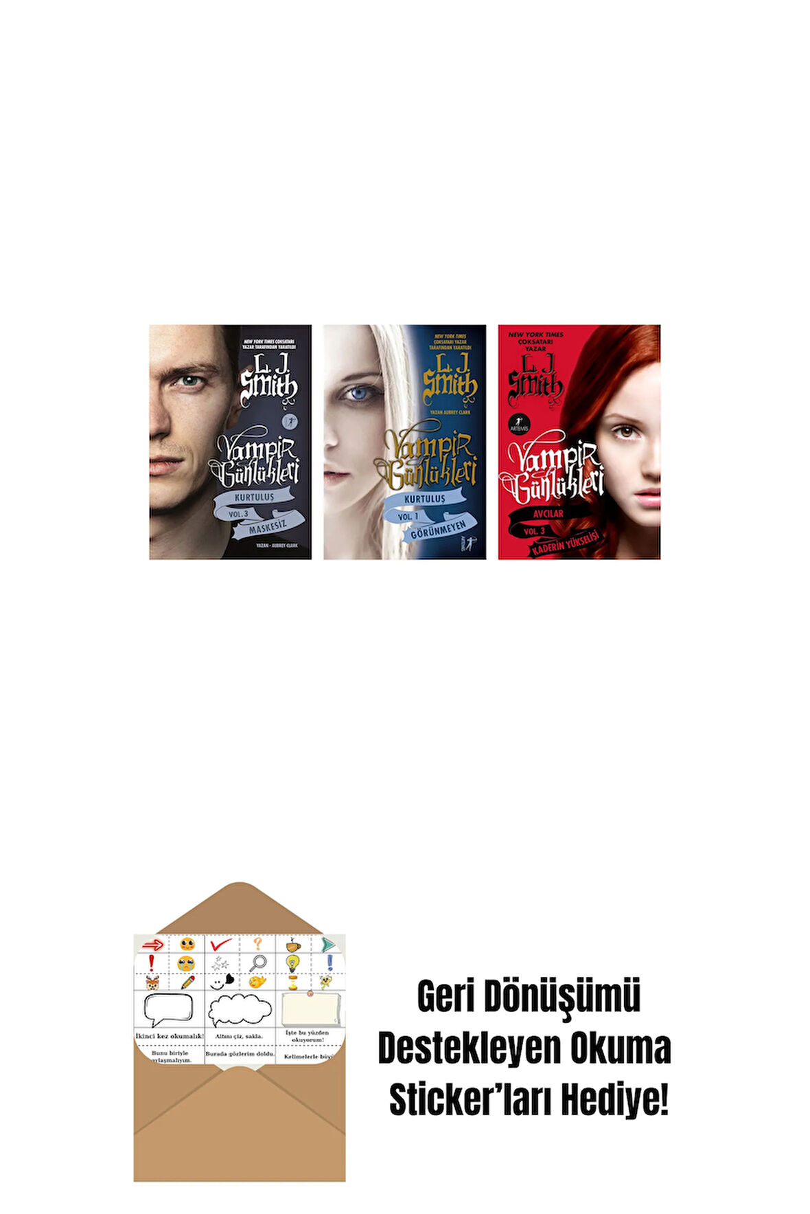 L. J. Smith 3 Kitap Set + Okuma Sticker'ları