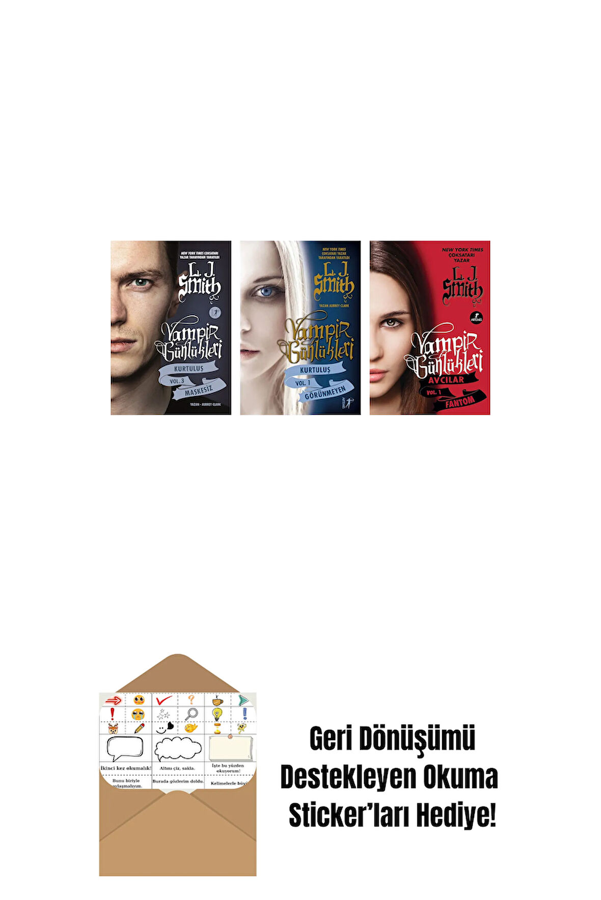 L. J. Smith 3 Kitap Set + Okuma Sticker'ları