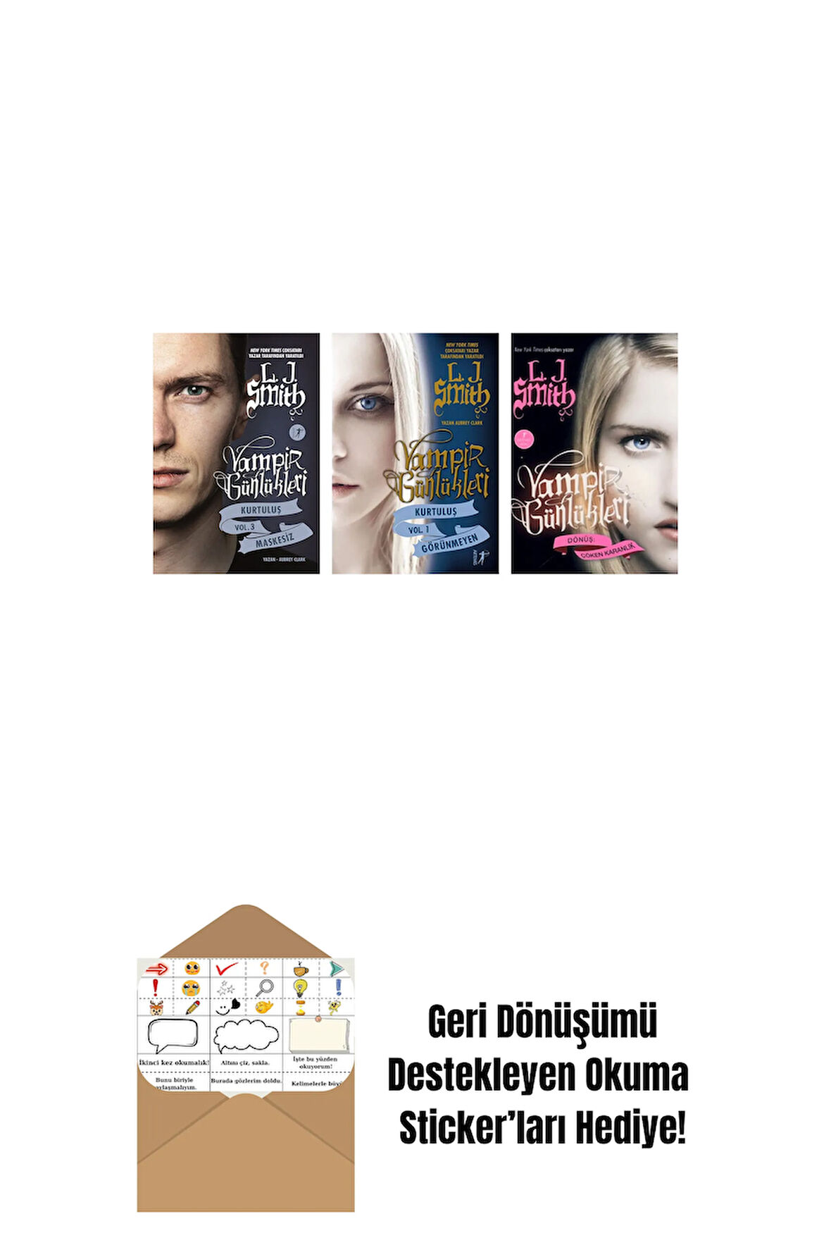 L. J. Smith 3 Kitap Set + Okuma Sticker'ları