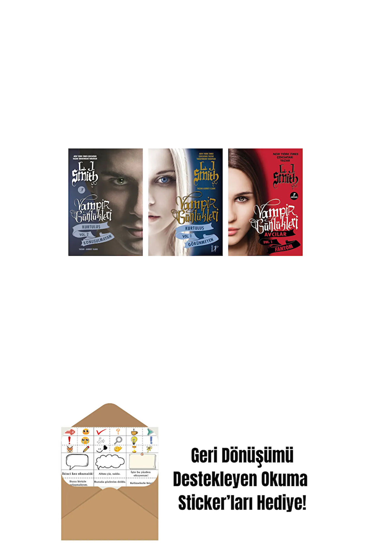 L. J. Smith 3 Kitap Set + Okuma Sticker'ları