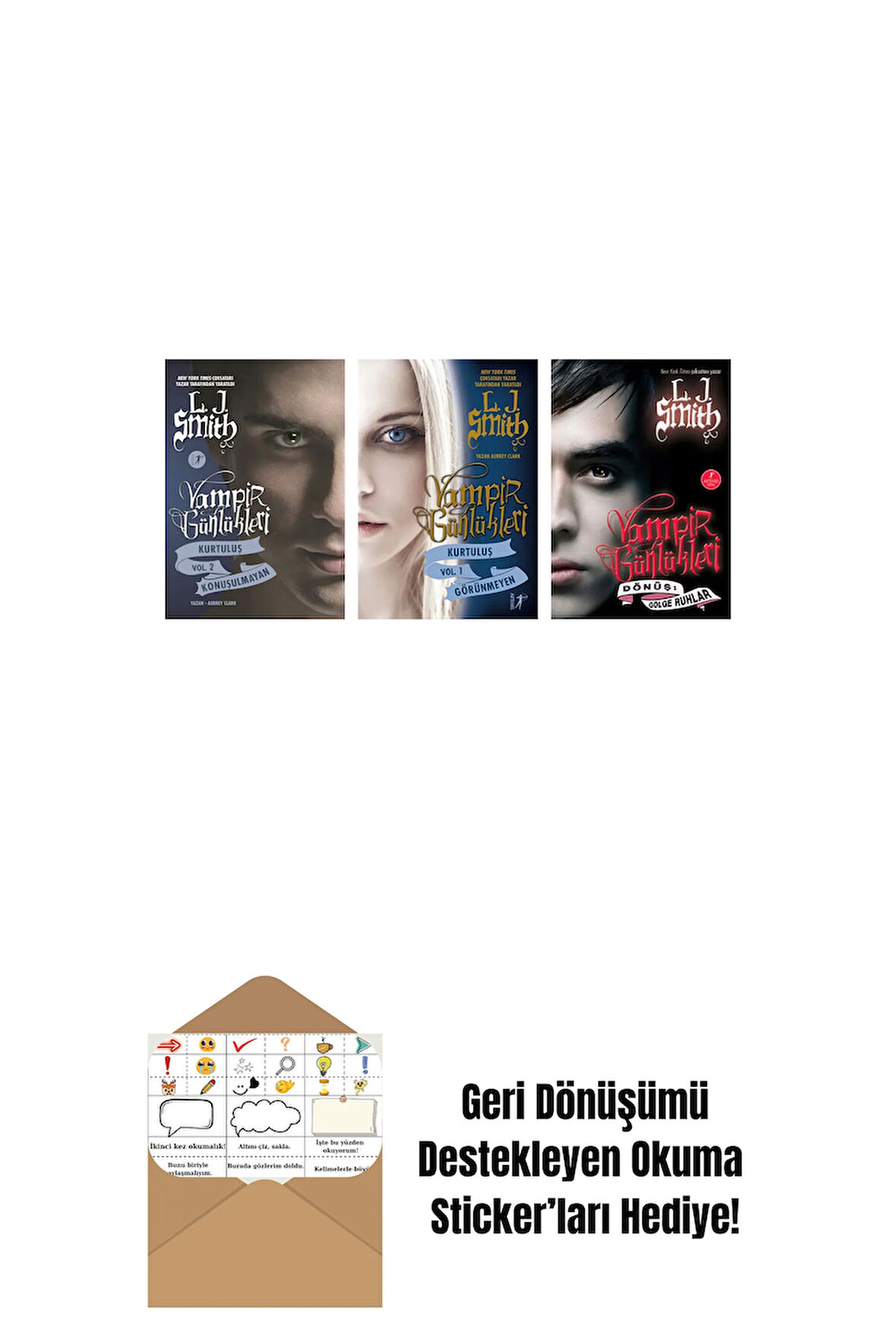 L. J. Smith 3 Kitap Set + Okuma Sticker'ları
