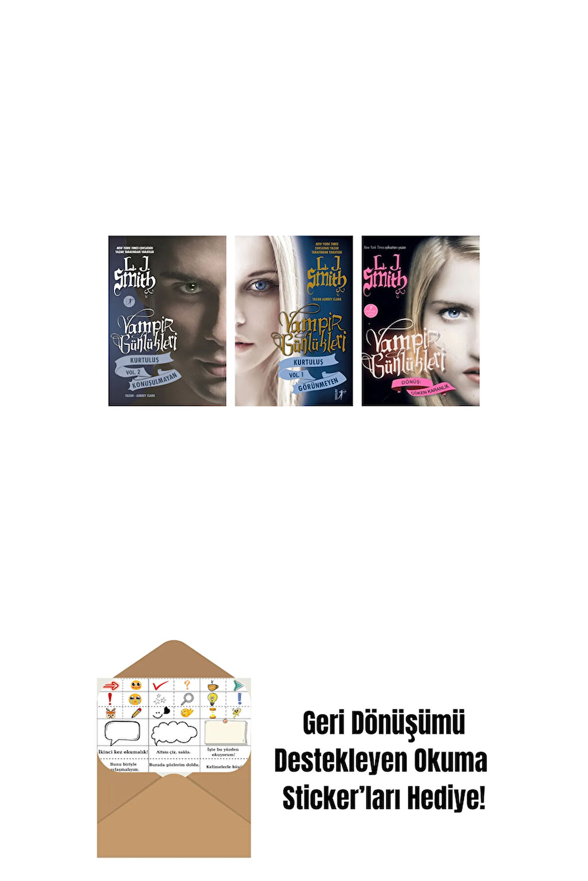 L. J. Smith 3 Kitap Set + Okuma Sticker'ları