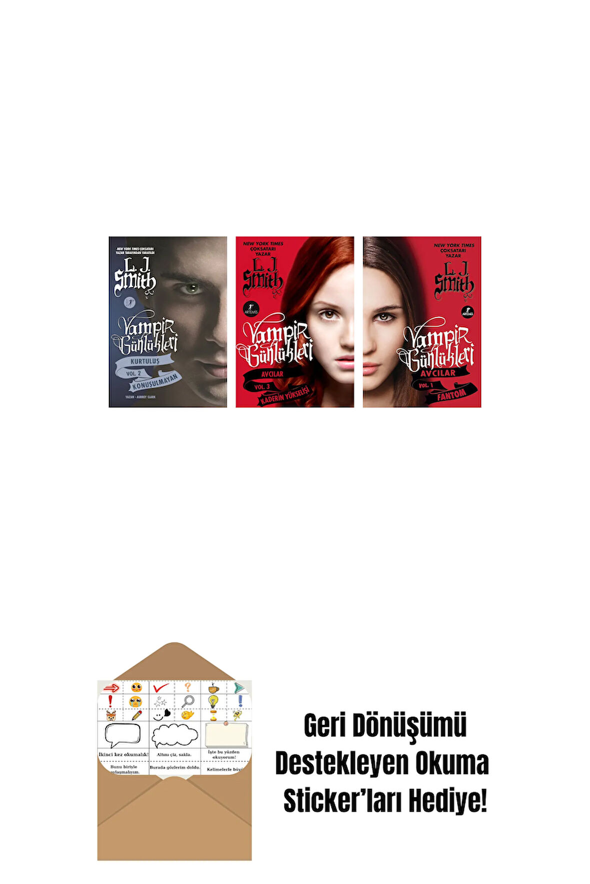 L. J. Smith 3 Kitap Set + Okuma Sticker'ları