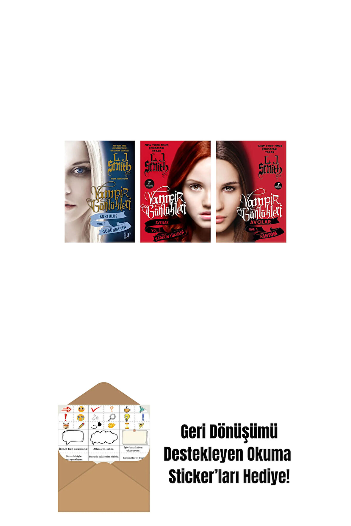L. J. Smith 3 Kitap Set + Okuma Sticker'ları