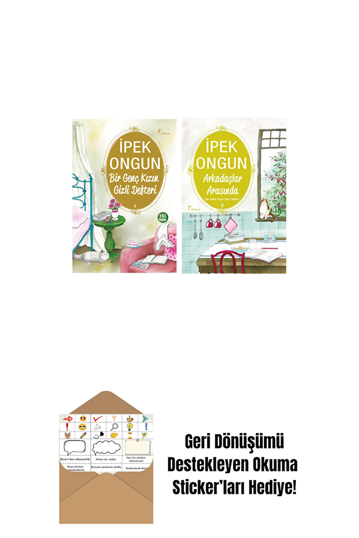 Bir Genç Kızın Gizli Defteri 1 + Arkadaşlar Arasında + Okuma Sticker'ları