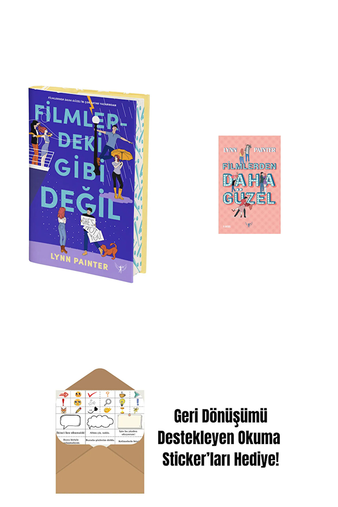 Filmlerdeki Gibi Değil (Ciltli) + Filmlerden Daha Güzel + Okuma Sticker'ları