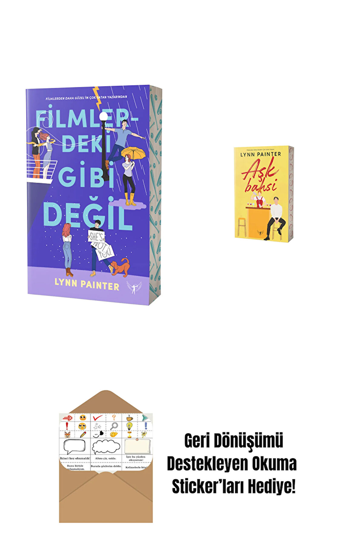 Filmlerdeki Gibi Değil + Aşk Bahsi + Okuma Sticker'ları