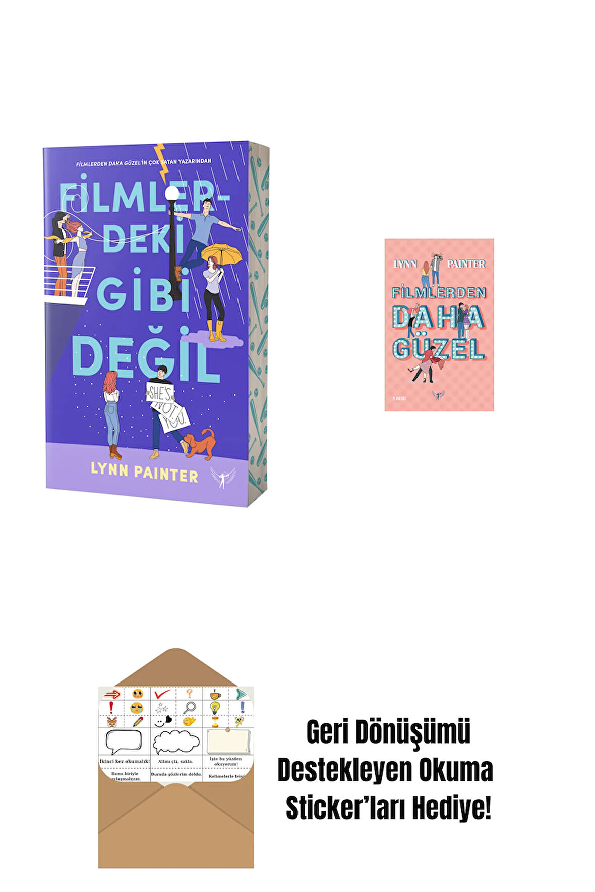 Filmlerdeki Gibi Değil + Filmlerden Daha Güzel + Okuma Sticker'ları
