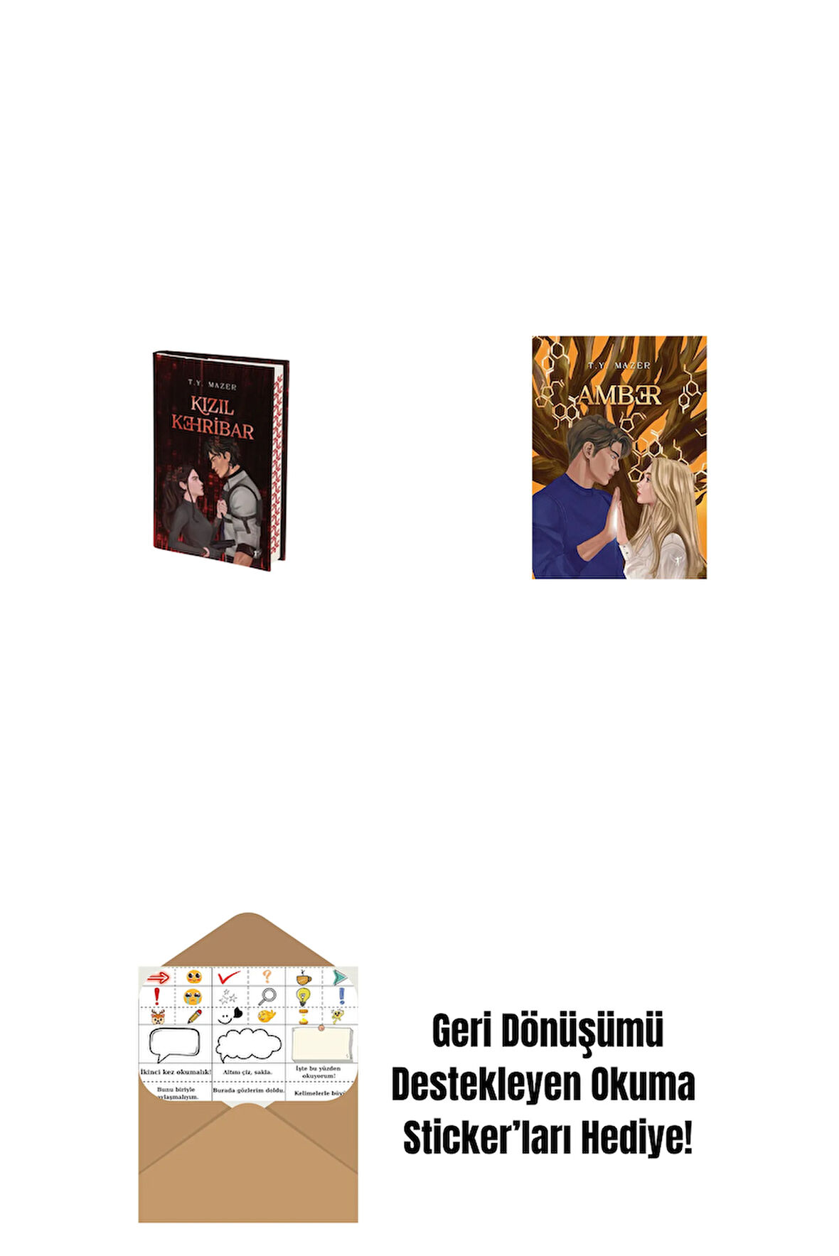Kızıl Kehribar + Amber + Okuma Sticker'ları