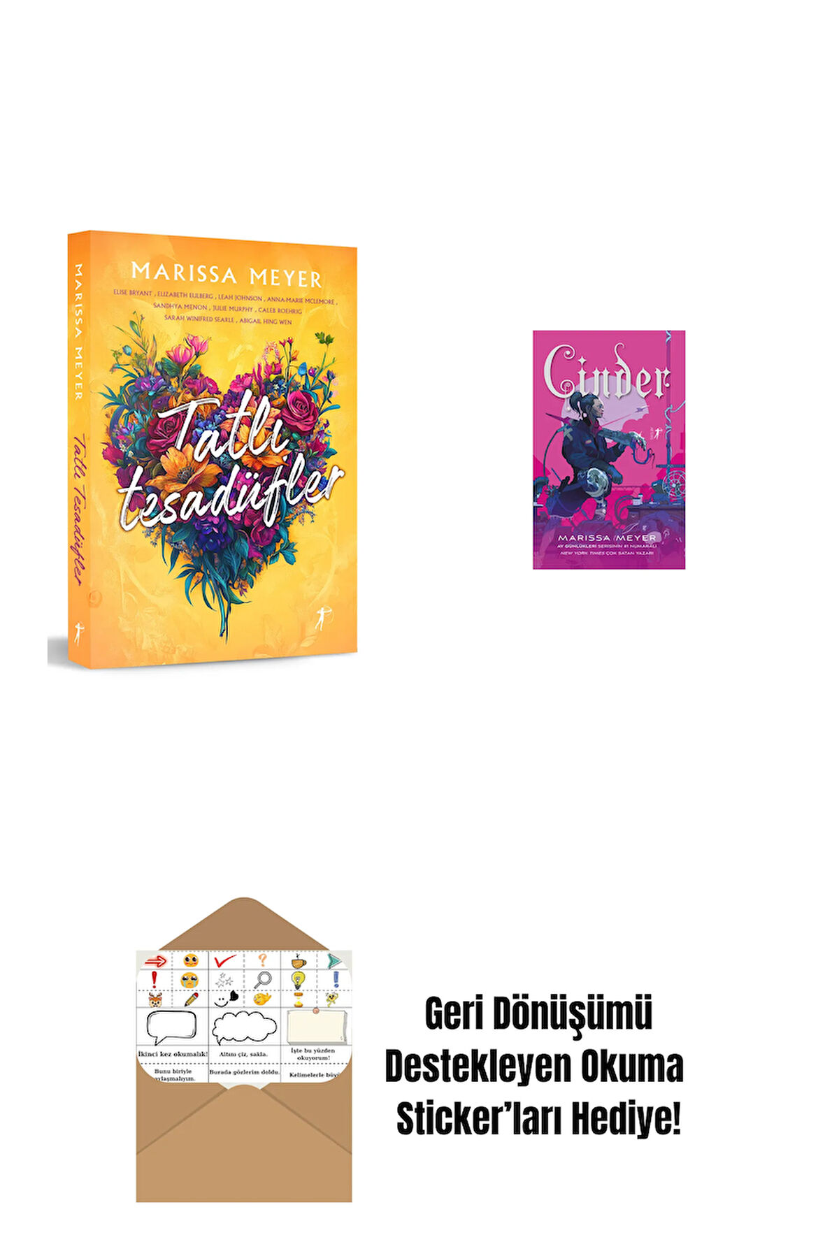 Tatlı Tesadüfler + Cinder + Okuma Sticker'ları