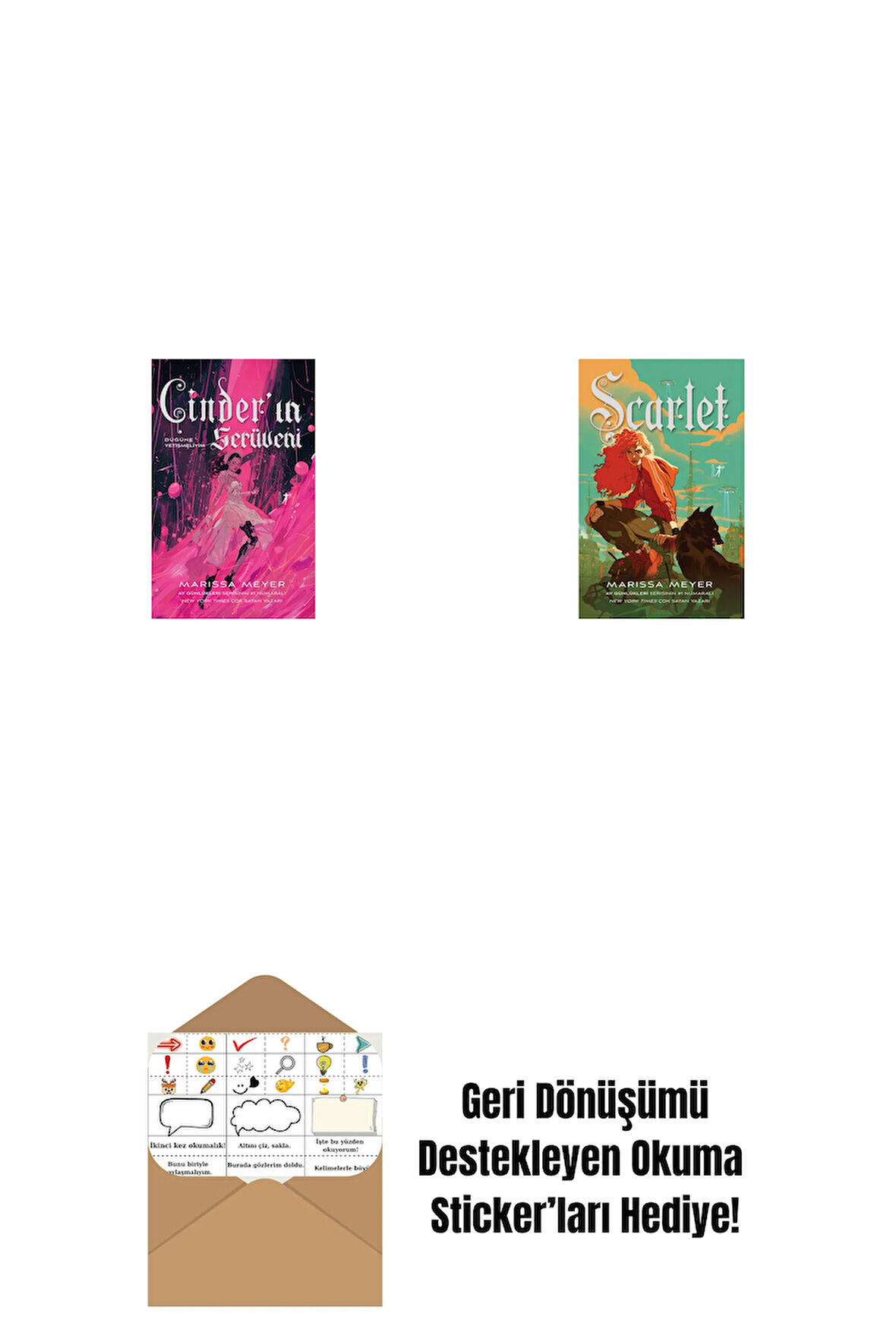 Cinder’ın Serüveni + Scarlet + Okuma Sticker'ları