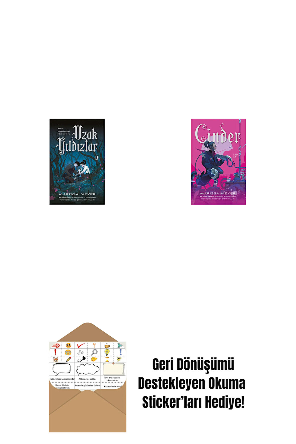 Uzak Yıldızlar + Cinder + Okuma Sticker'ları