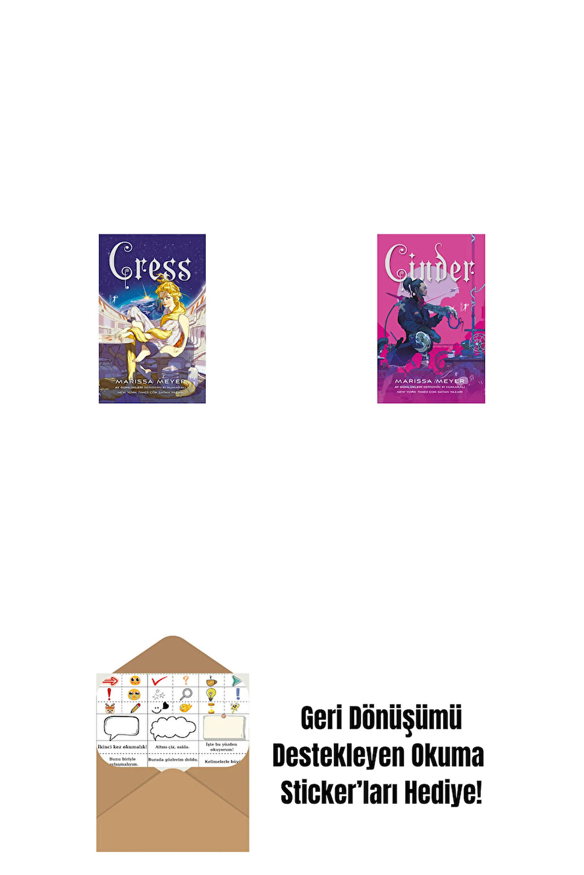 Cress + Cinder + Okuma Sticker'ları