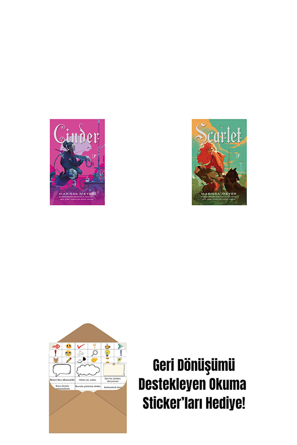 Cinder + Scarlet + Okuma Sticker'ları