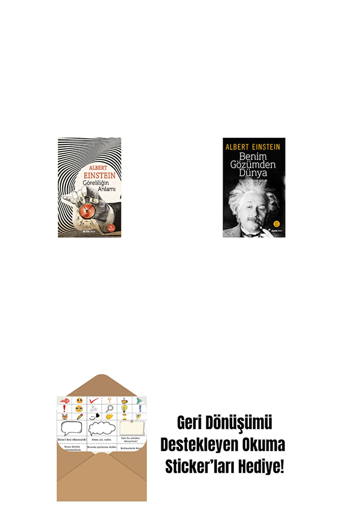 Göreliliğin Anlamı + Benim Gözümden Dünya + Okuma Sticker'ları
