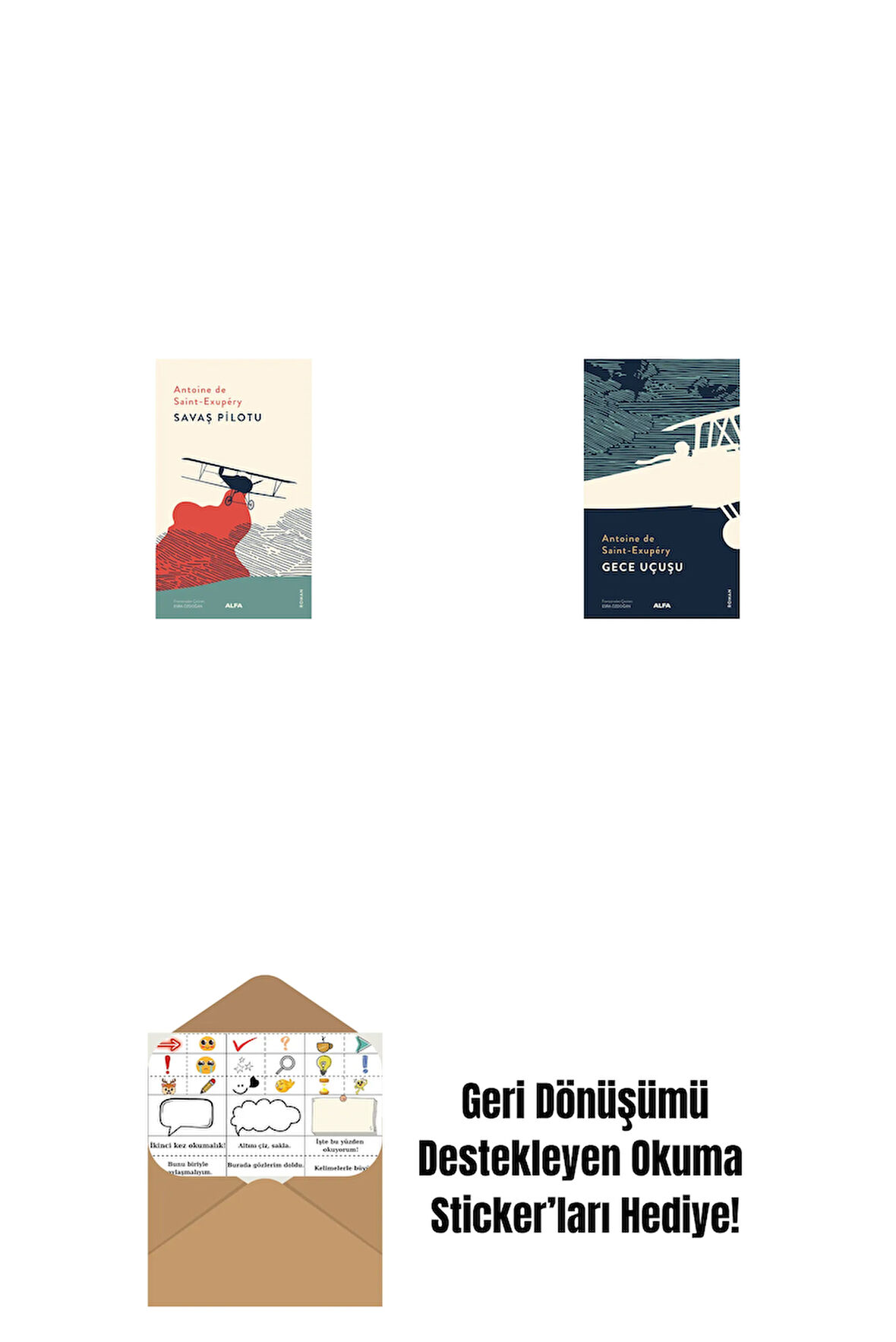 Savaş Pilotu + Gece Uçuşu + Okuma Sticker'ları