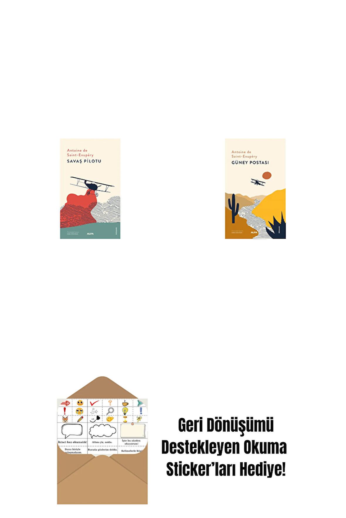 Savaş Pilotu + Güney Postası + Okuma Sticker'ları