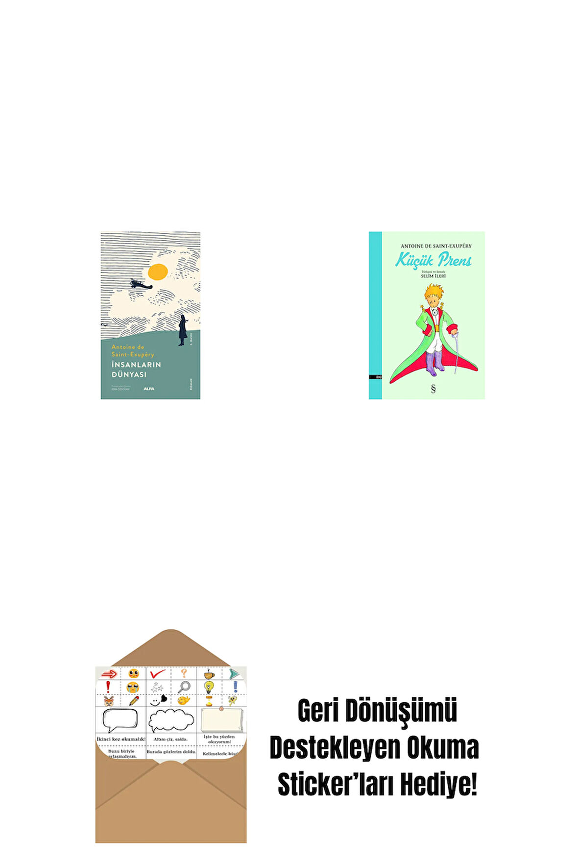 İnsanların  Dünyası + Küçük Prens + Okuma Sticker'ları