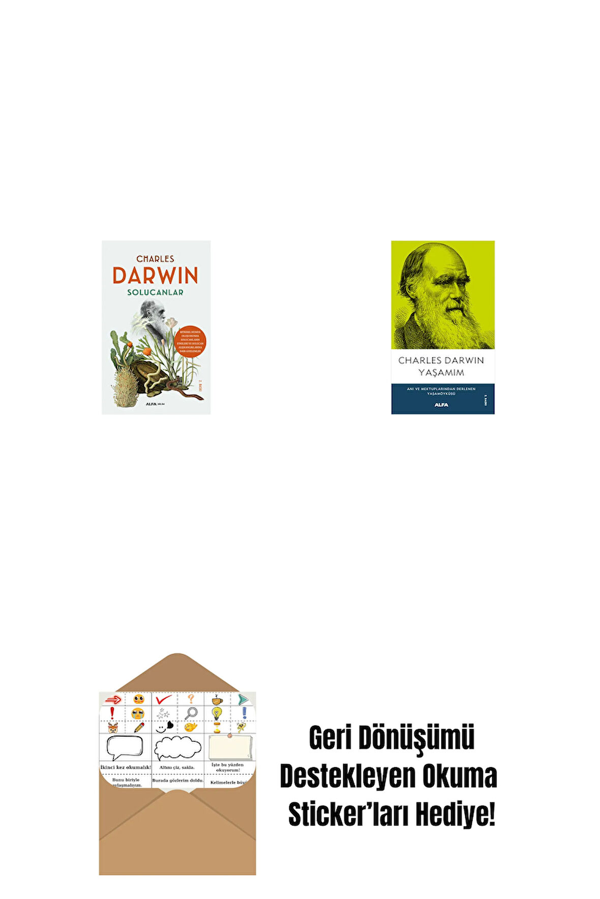 Solucanlar + Yaşamım + Okuma Sticker'ları