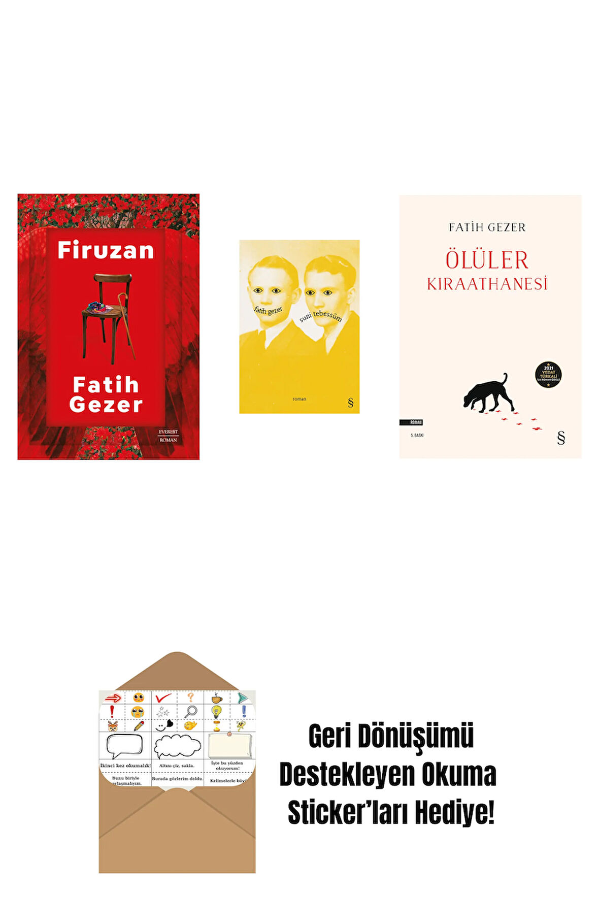 Firuzan + Suni Tebessüm + Ölüler Kıraathanesi + Okuma Sticker'ları