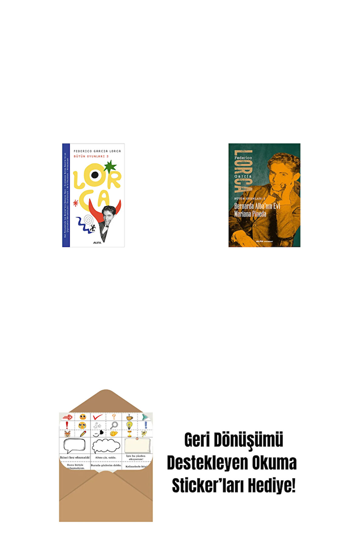 Lorca Bütün Oyunları 3 + Bernarda Alba’nın Evi Mariana Pineda + Okuma Sticker'ları