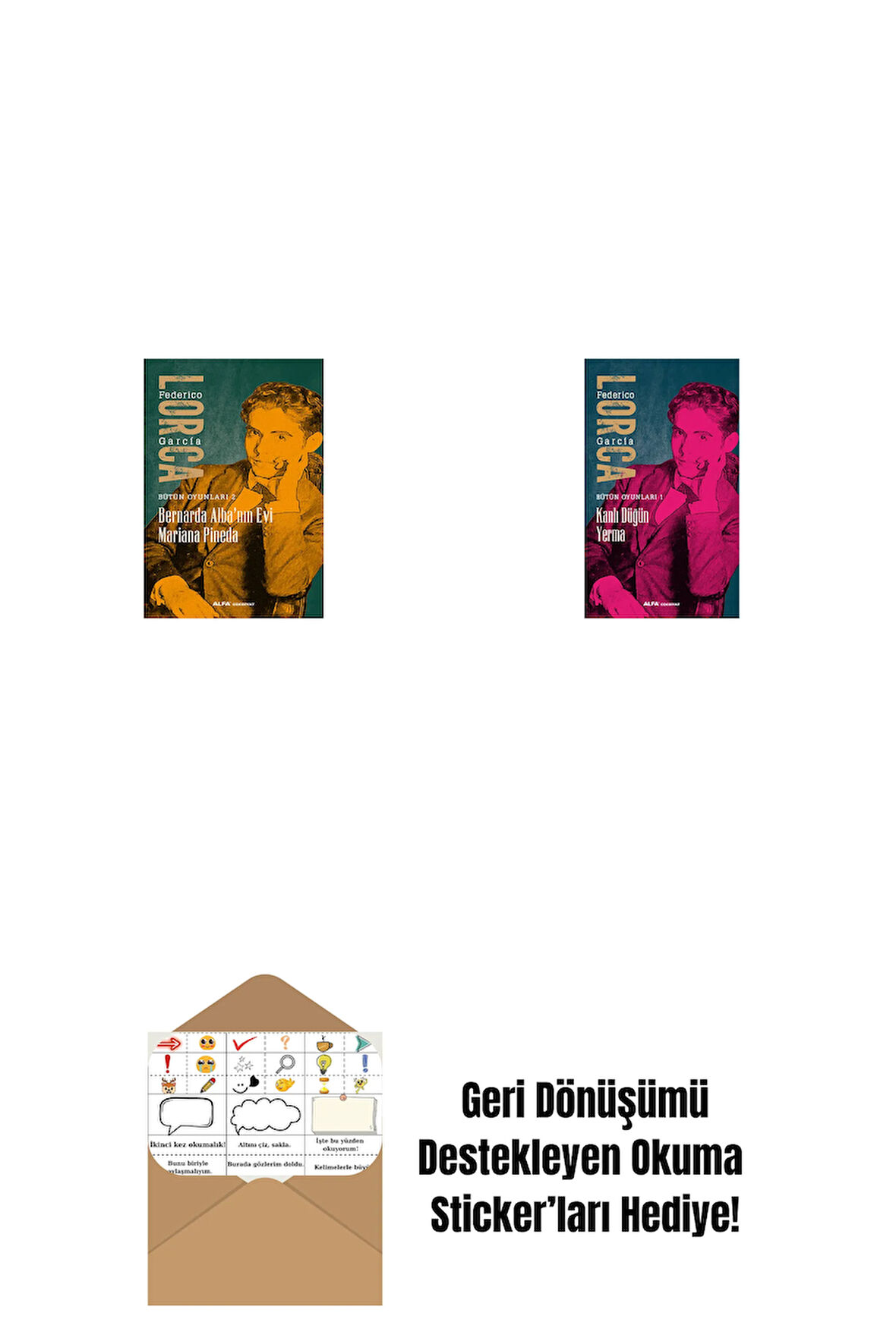 Bernarda Alba’nın Evi Mariana Pineda + Kanlı Düğün Yerma + Okuma Sticker'ları