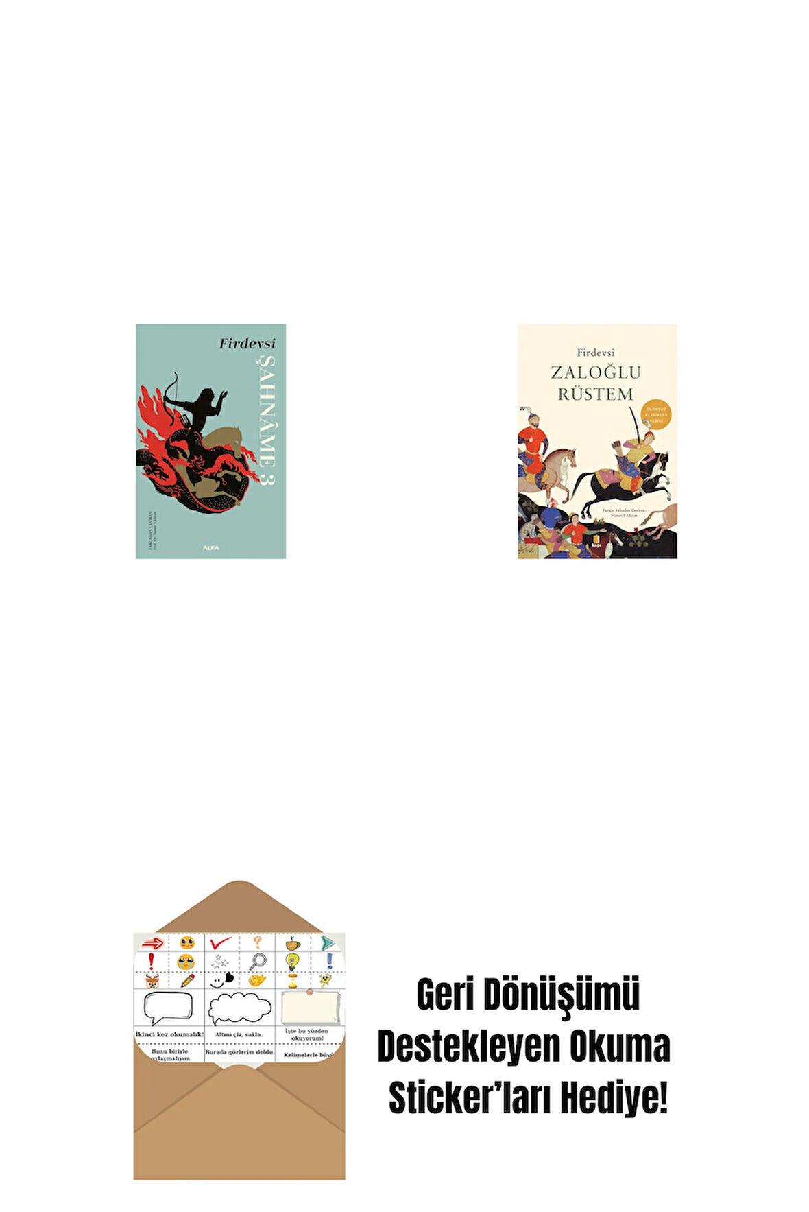 Şahnâme 3 (Ciltli) + Zaloğlu Rüstem + Okuma Sticker'ları