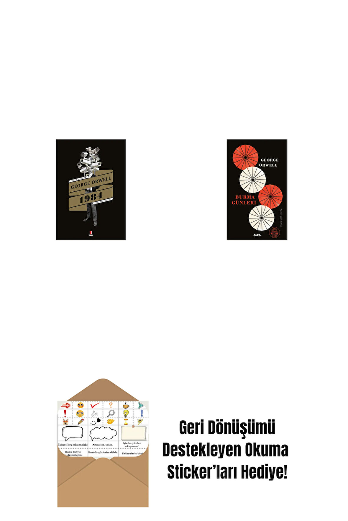 1984 + Burma Günleri + Okuma Sticker'ları