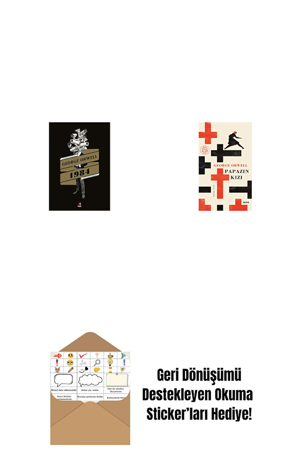 1984 + Papazın Kızı ( Ciltli ) + Okuma Sticker'ları