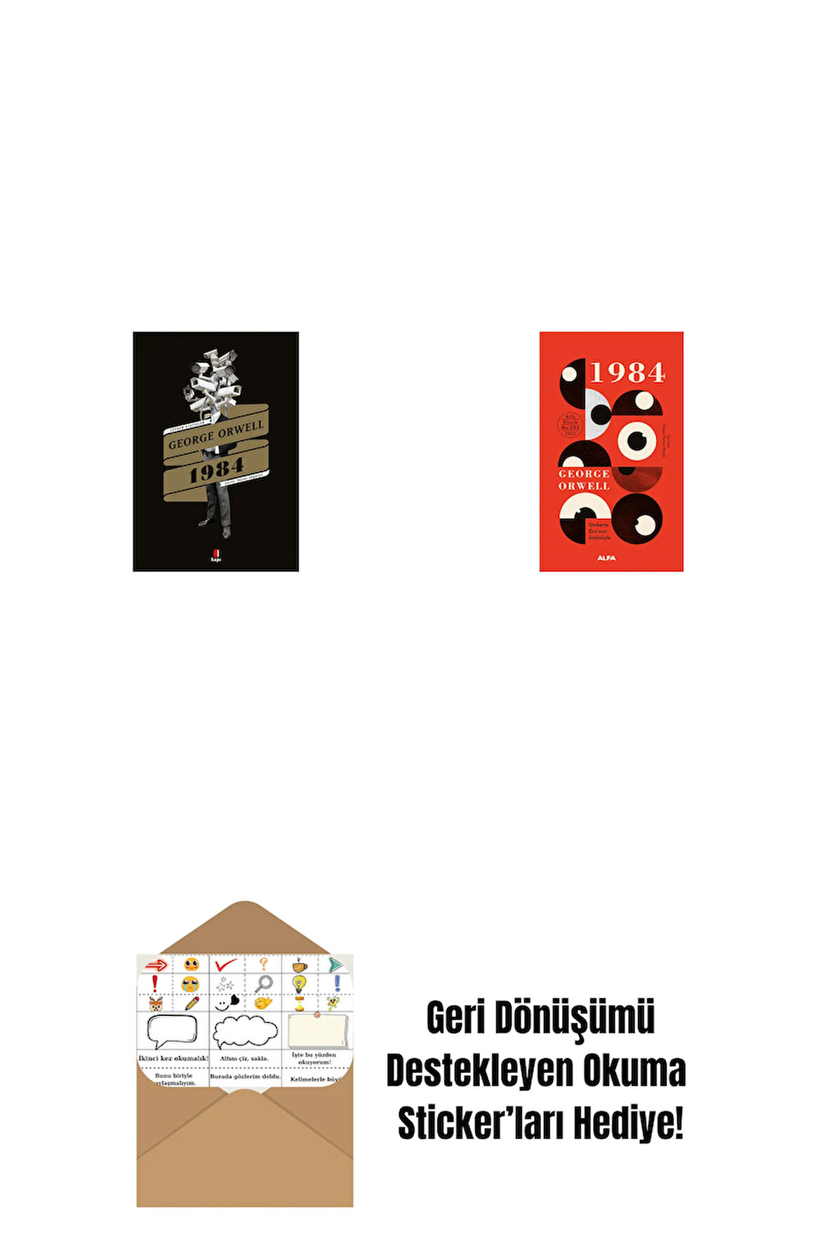 1984 + 1984 (Ciltli) + Okuma Sticker'ları