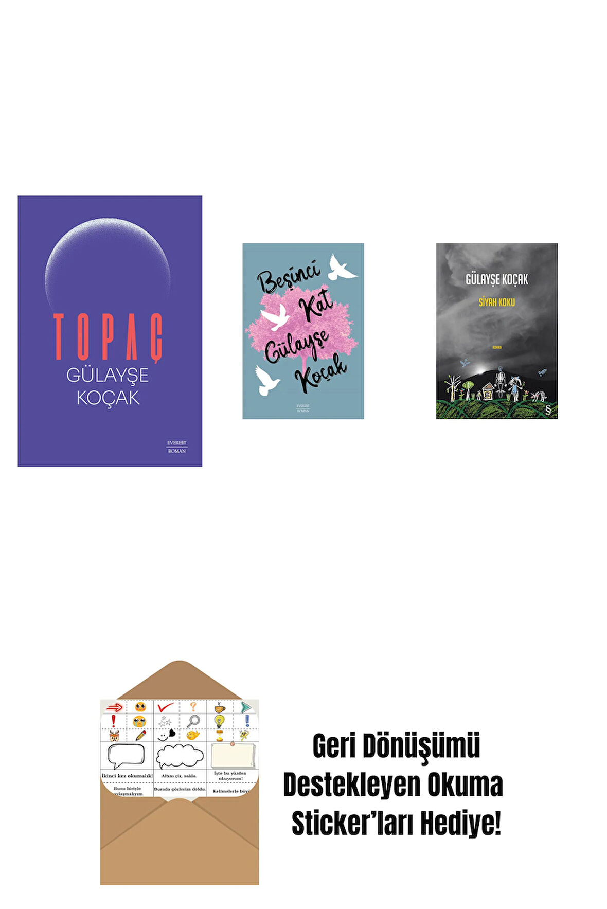Topaç + Beşinci Kat + Siyah Koku + Okuma Sticker'ları