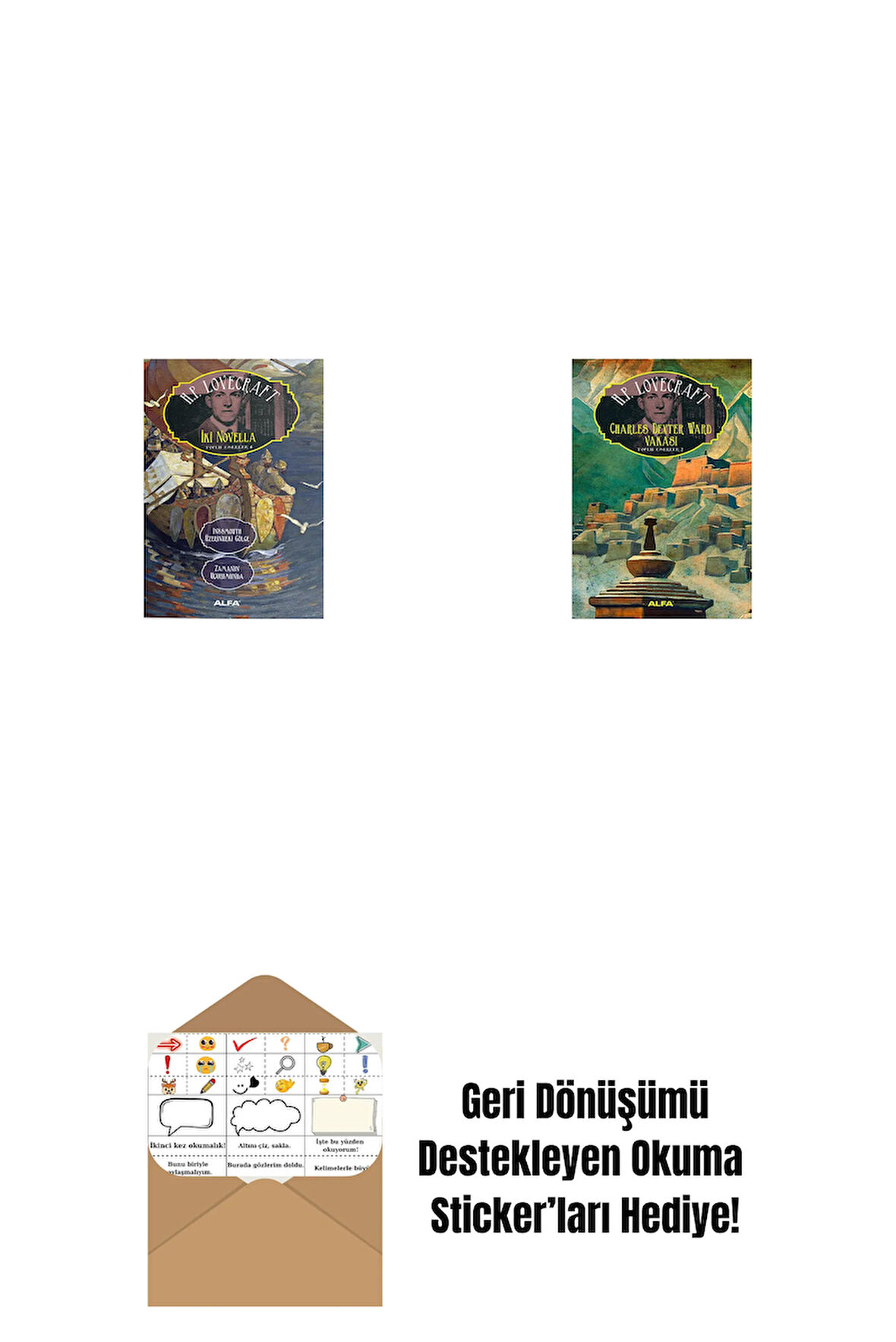 İki Novella + Charles Dexter Ward Vakası + Okuma Sticker'ları