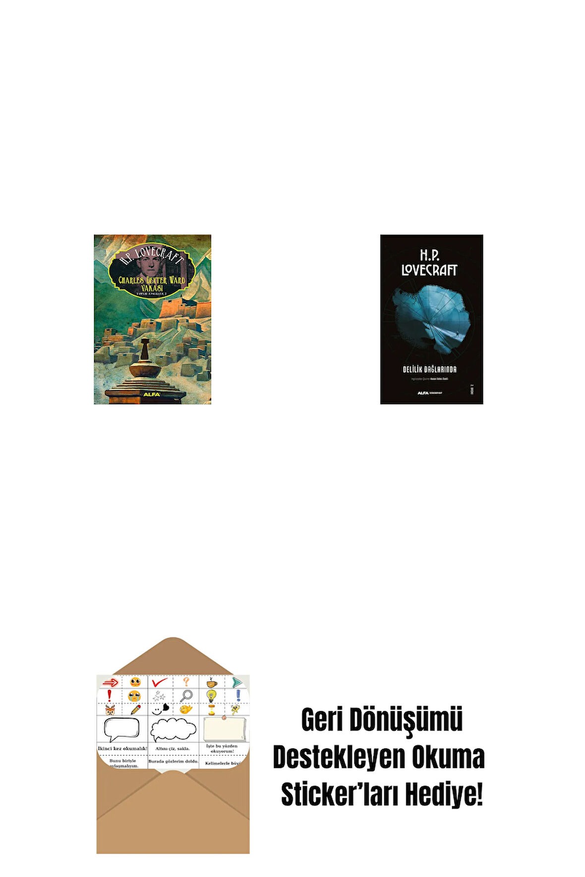 Charles Dexter Ward Vakası + Delilik Dağlarında + Okuma Sticker'ları