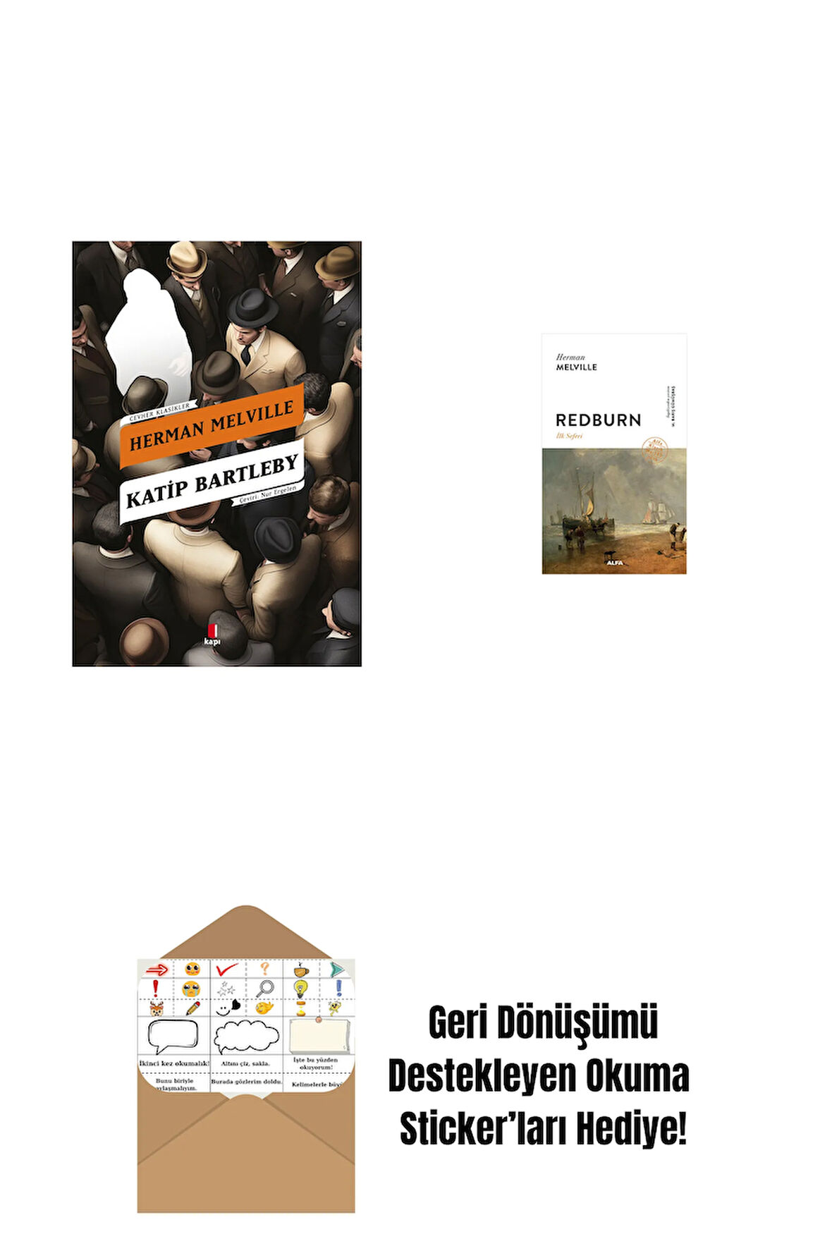 Katip Bartleby + Redburn - İlk Seferi + Okuma Sticker'ları