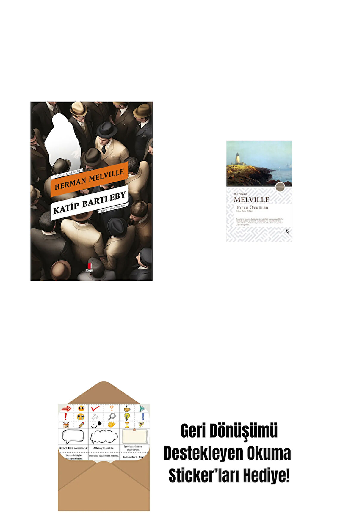 Katip Bartleby + Toplu Öyküler - Herman Melville + Okuma Sticker'ları