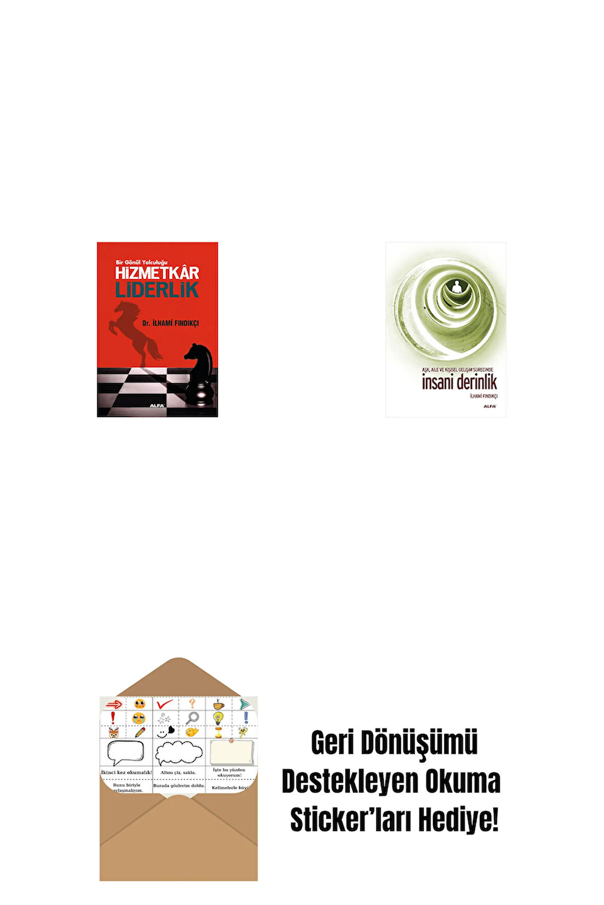 Hizmetkar Liderlik (Cep Boy) + İnsani Derinlik + Okuma Sticker'ları