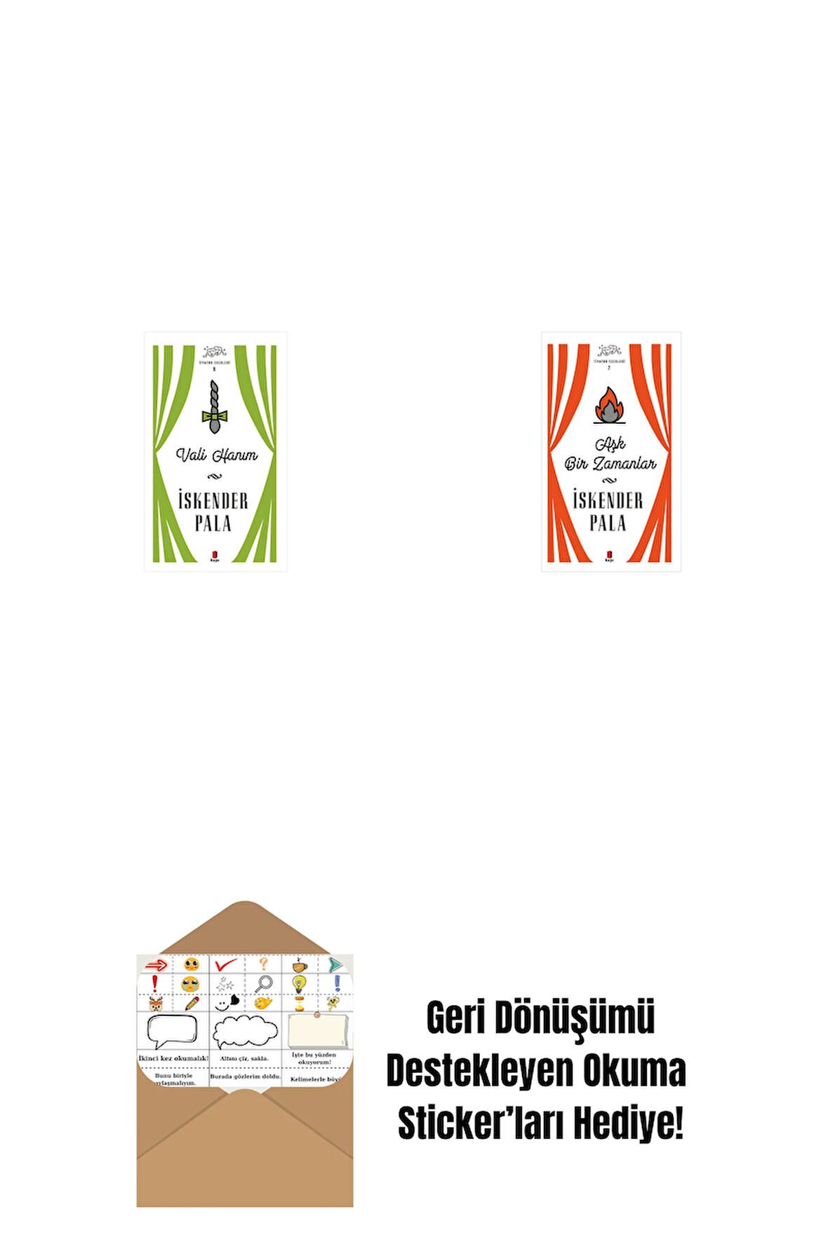 Vali Hanım (Ciltli) + Aşk Bir Zamanlar  (Ciltli) + Okuma Sticker'ları