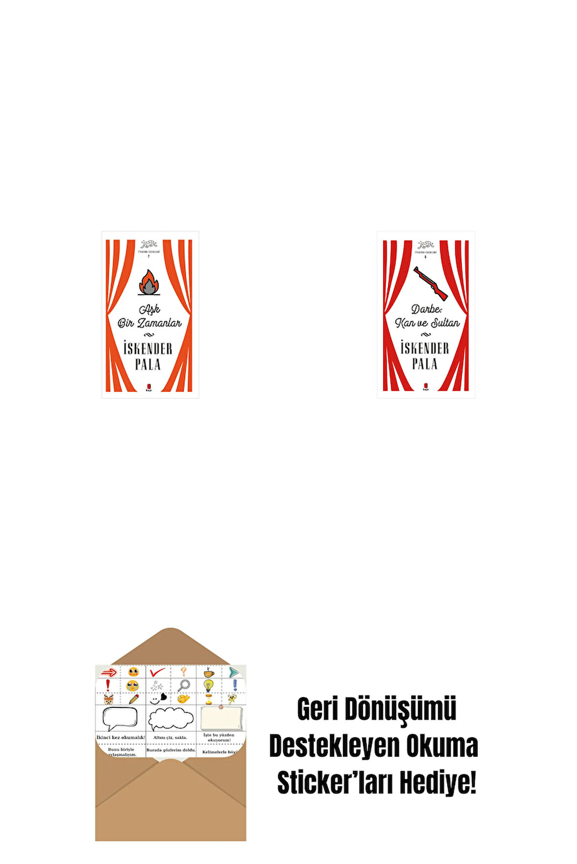 Aşk Bir Zamanlar  (Ciltli) + Darbe: Kan ve Sultan (Ciltli) + Okuma Sticker'ları