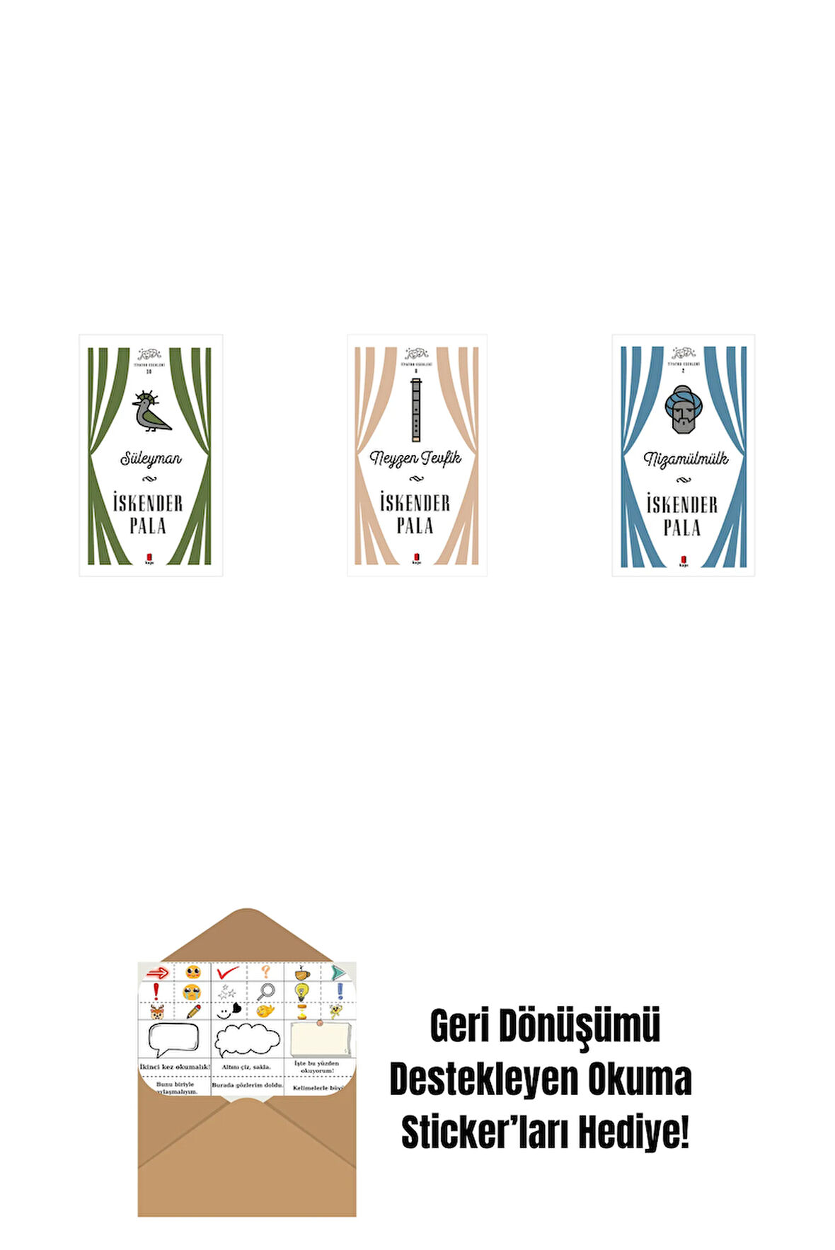 Süleyman (Ciltli) + Neyzen Tevfik (Ciltli) + Nizamülmülk (Ciltli) + Okuma Sticker'ları