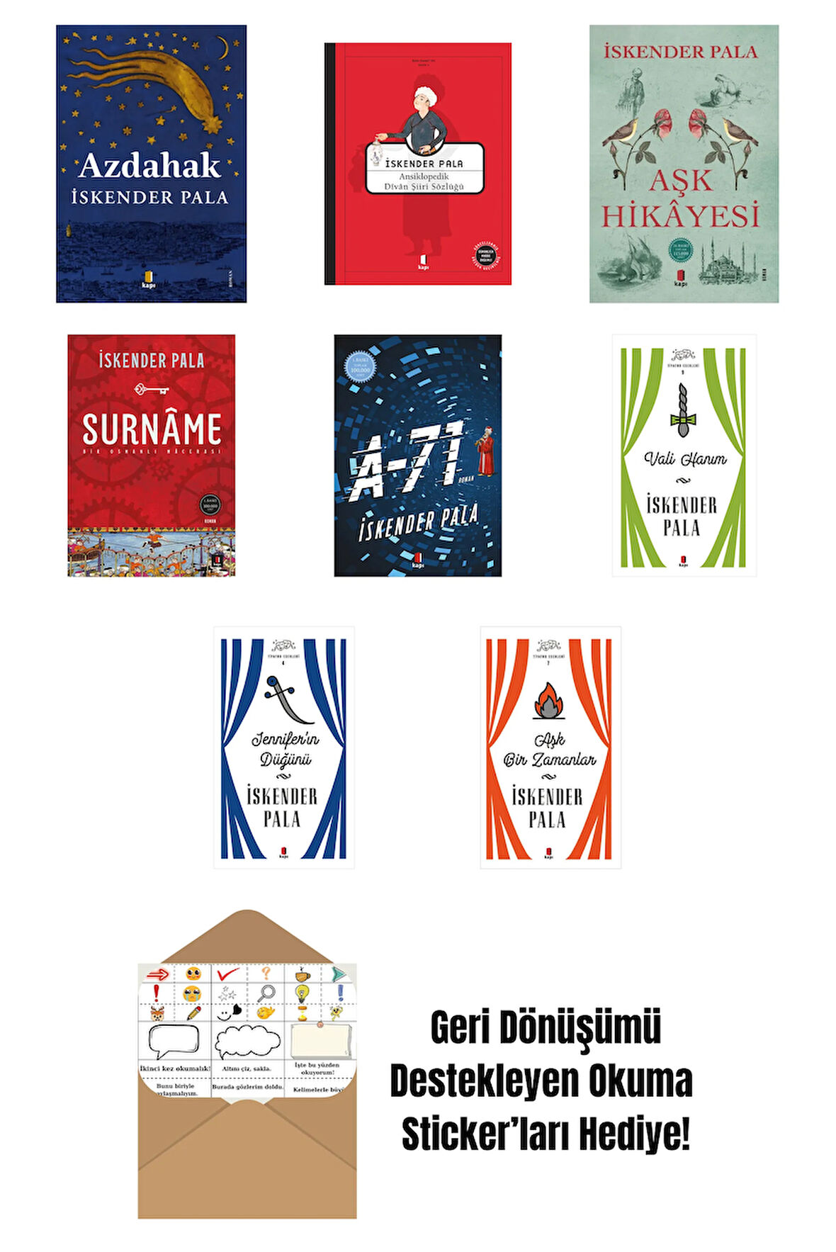 İskender Pala 8 Kitap Set + Okuma Sticker'ları