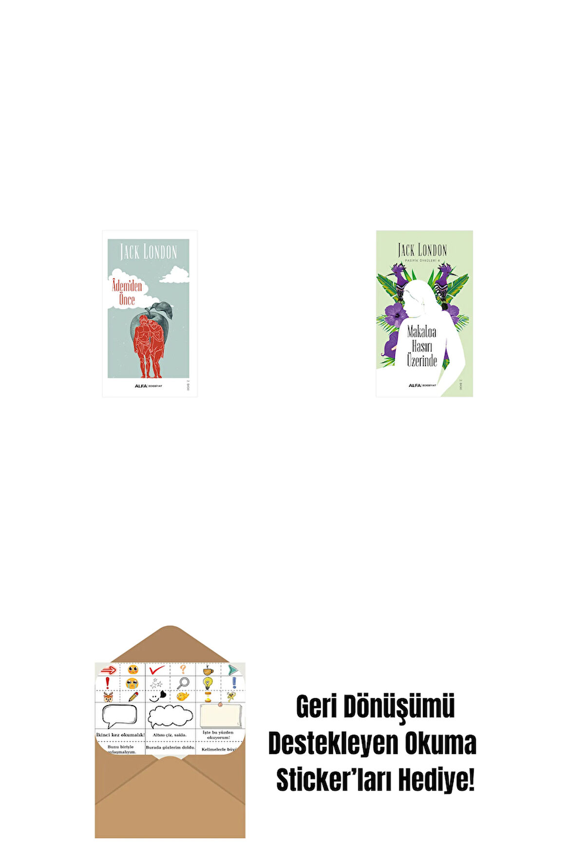 Âdem'den Önce + Makaloa Hasırı Üzerinde + Okuma Sticker'ları